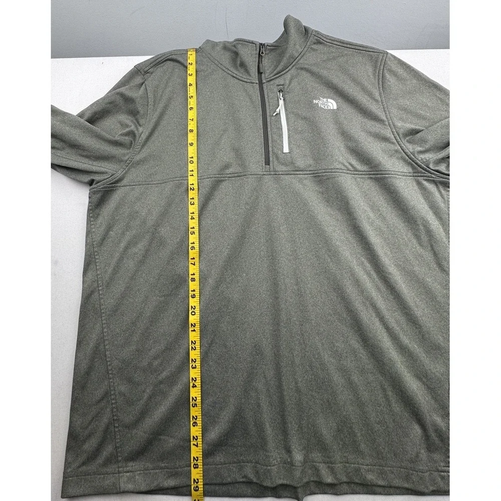 North Face Men's Green Pullover Size XXL 1/4‎ Zip A3RT3
